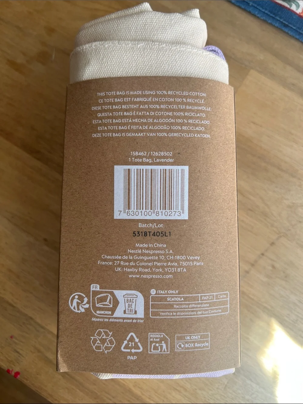 Nespresso Limited Coffee Vibes Tote + 9 x Gingerbread & Peppermint Pod Sleeves
